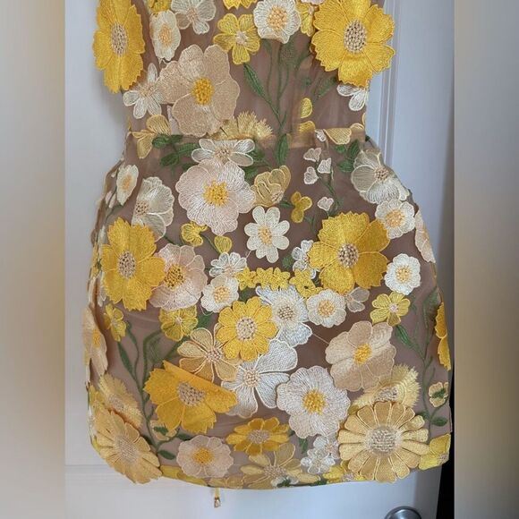 NWOT BRONX AND BANCO Jasmine Maraya Mini Dress in Yellow - Picture 7 of 16
